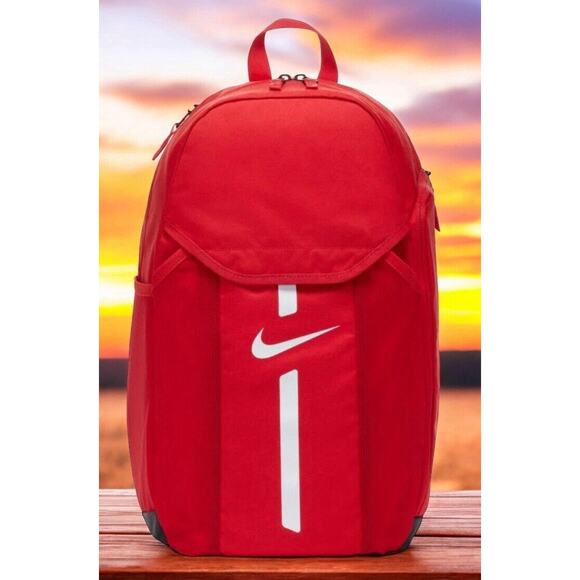 Nike Academy Sports Team Backpack Red Baseball Soccer Football School Bag New - Picture 6 of 14